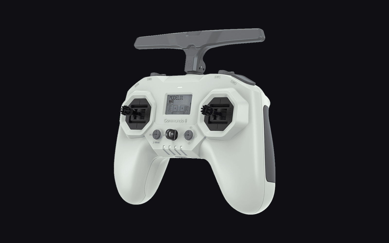 Kontroler Commando 8 ELRS V2 sa dvije palice i ekranom, isti vodi oba naša FPV drona